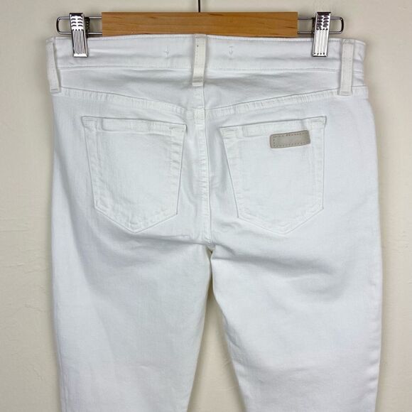 Joe’s Cuffed Crop Mid-Rise Skinny Jeans - White - Picture 7 of 8